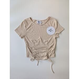 Princess Polly NWT Stormi Top Size 8 Beige Crop Top Underwire Tshirt